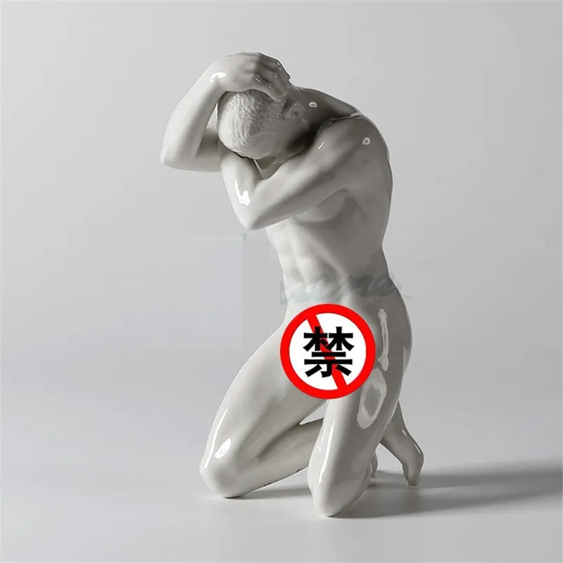 Креативная керамика Художественная Скульптура обнаженного человека фигурка