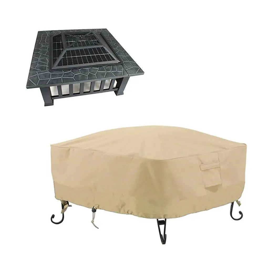 Водонепроницаемая садовая мебель квадратная огнеупорная яма крышка печи