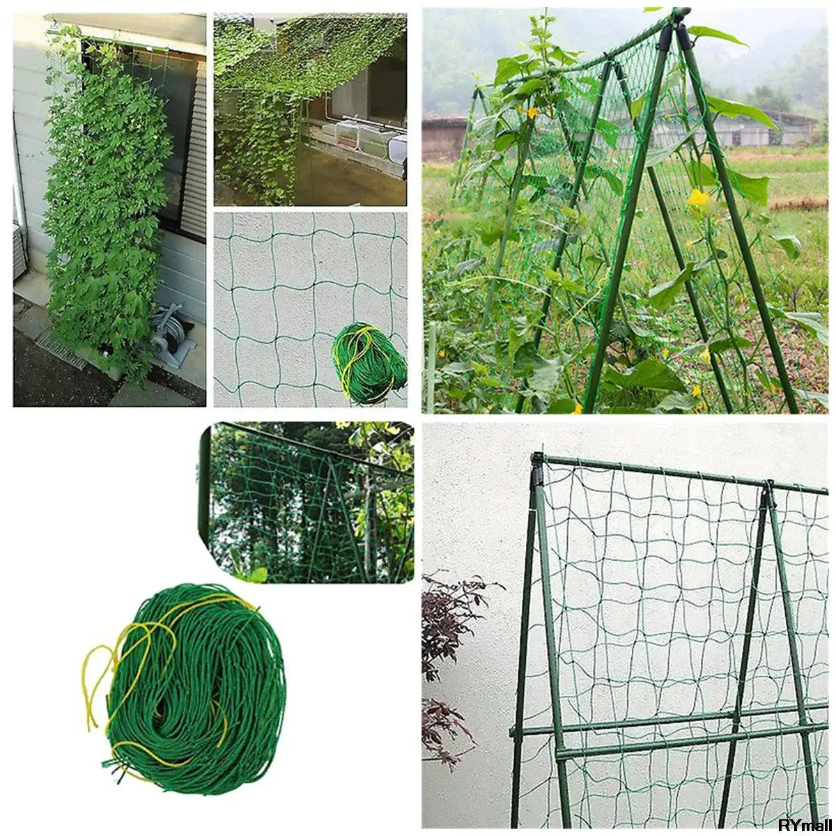 

Green Nylon Nets for Climbing Bean Plants, Garden Fence Trellis Bracket