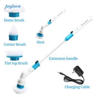 joylove electric spin scrubber turbo scrub cleaning cordless chargeable bathroom cleaner and extension handle adaptive brush tub