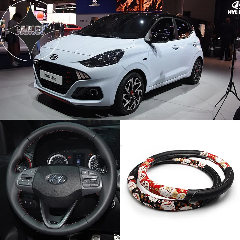 

Авто чехол рулевого колеса автомобиля универсальный для Hyundai серии из исскуственной кожи в Японии классический Ямато Ukiyoe Стиль узор держат...