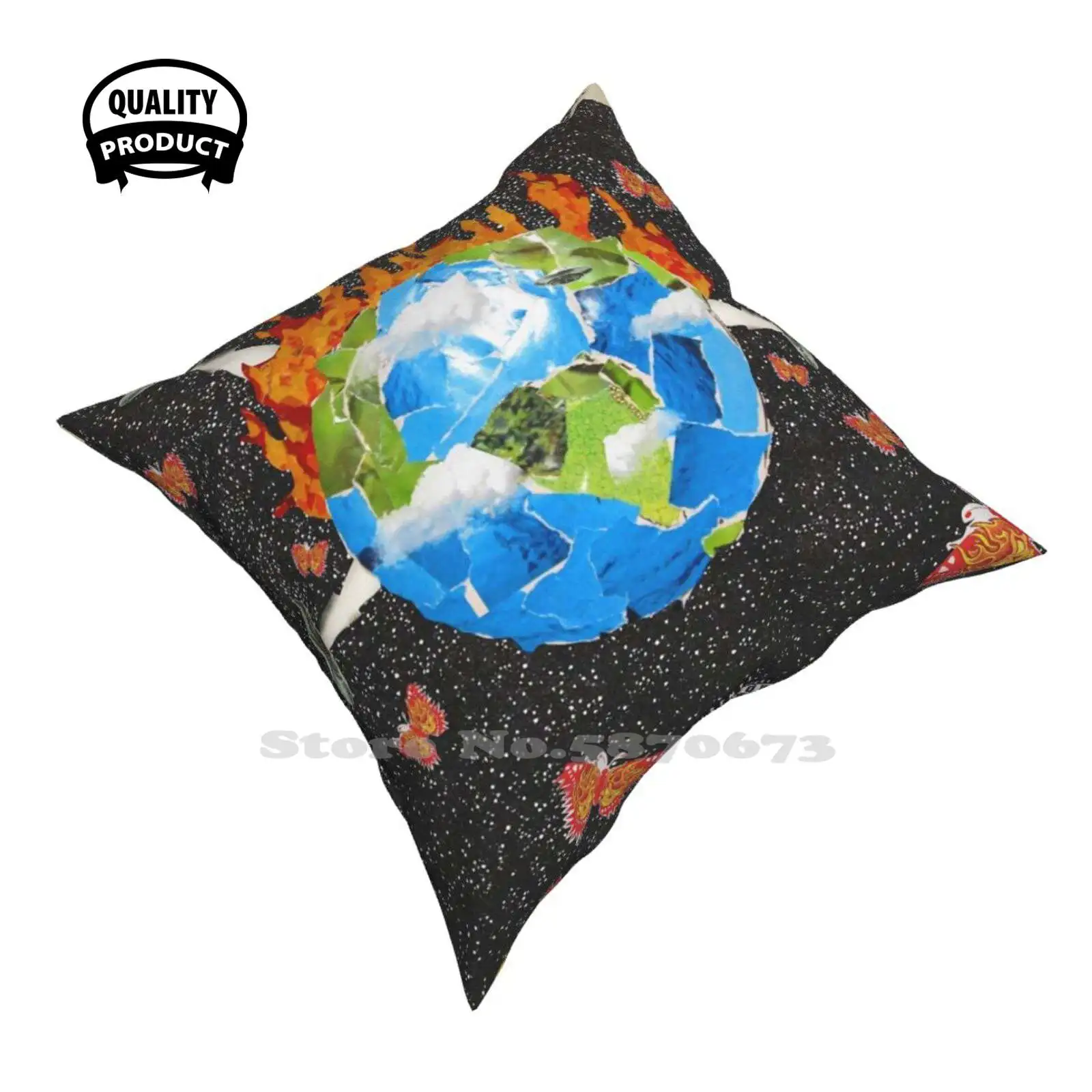 Наволочка World Rage красивая наволочка в стиле рэп хип-хоп музыка поп-рэпер Инди РНБ