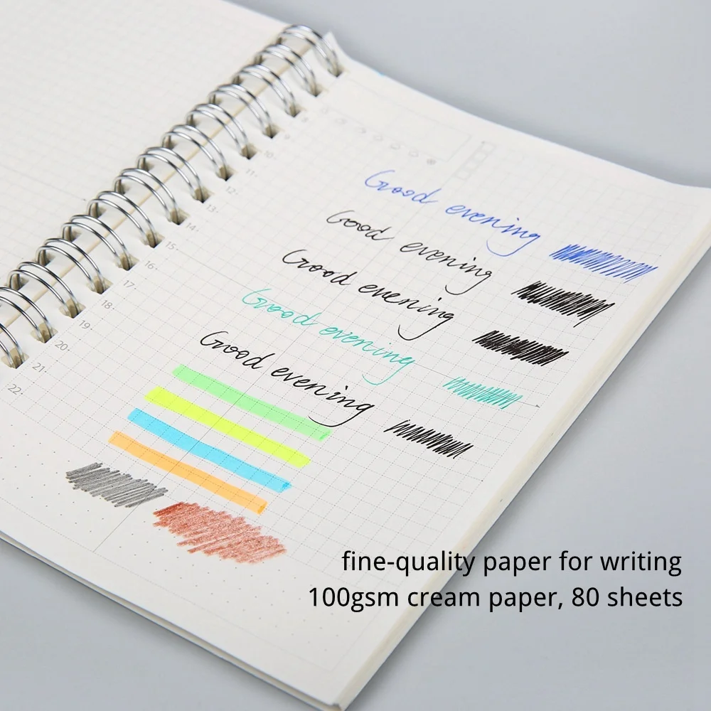 

A5 A6 Spiral book coil Notebook To-Do Lined DOT Blank Grid Paper Journal Diary Sketchbook For School Supplies Stationery Store