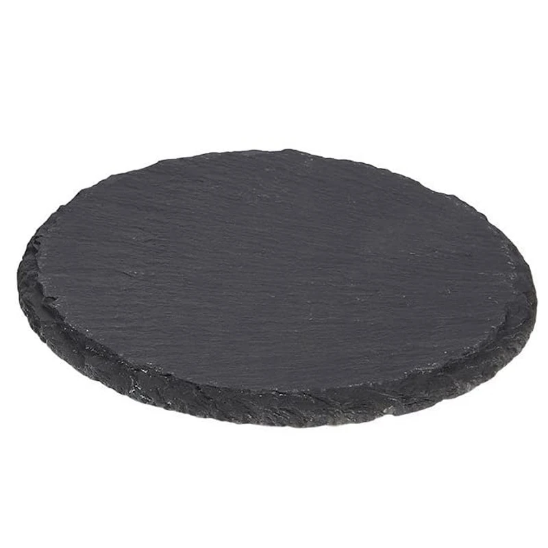 

4 PCS Round Slate Black Coasters Handmade Coasters for Drinks, Beverages, Wine Glasses