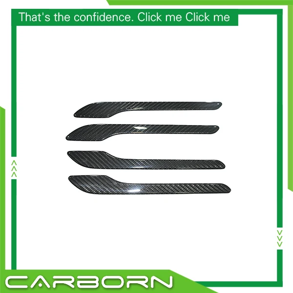

For Tesla Model 3 2017-2021 Model Y 2021 Add On Style Gloss Black/Matt Real Dry Carbon Fiber Door Handle Cover 4 Pcs