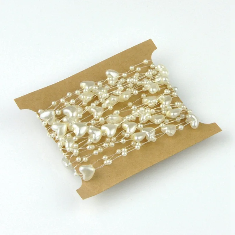 5 м/лот жемчужная гирлянда ручной работы из жемчуга цвета слоновой кости/белого