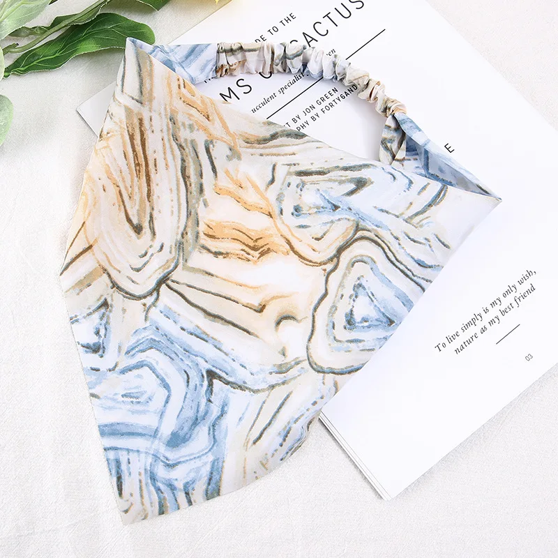 

Sweet Simple Headbands Printing Floral Headwear Woman Wash Face Hairband FD