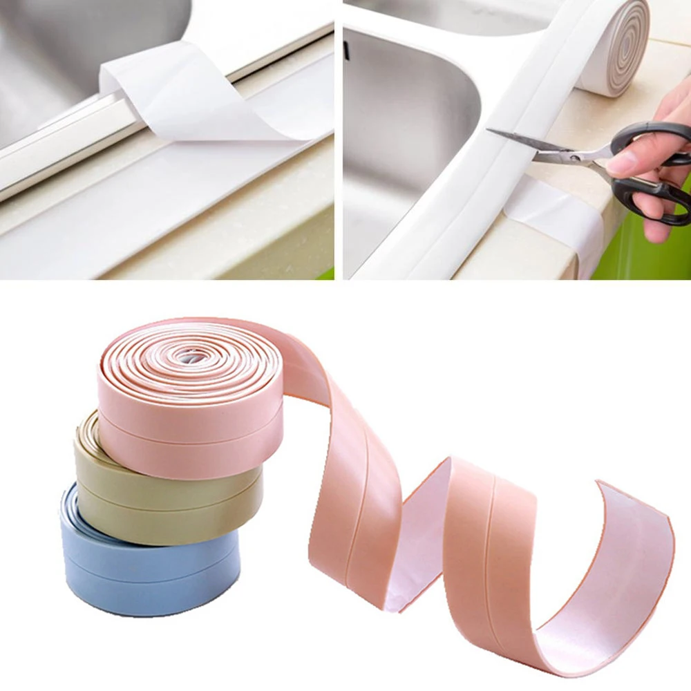 3 2 м x 38 мм уплотнительная лента для ванной и раковины клейкая ПВХ самоклеющаяся