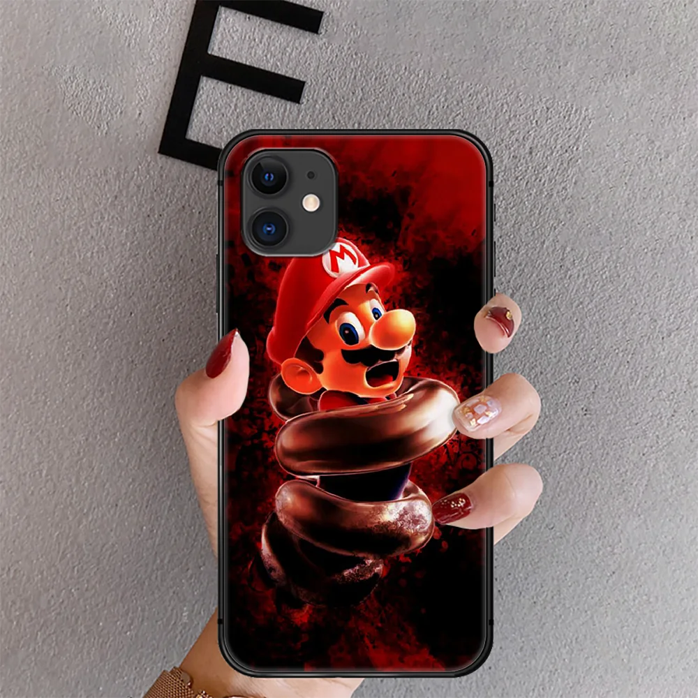 

Cartoon Mario Super Brother Phone Case Cover For Iphone 6 6S 7 8 11 12 Se 2020 X Xs Xr Pro Max Plus Mini Black Cell Phone case