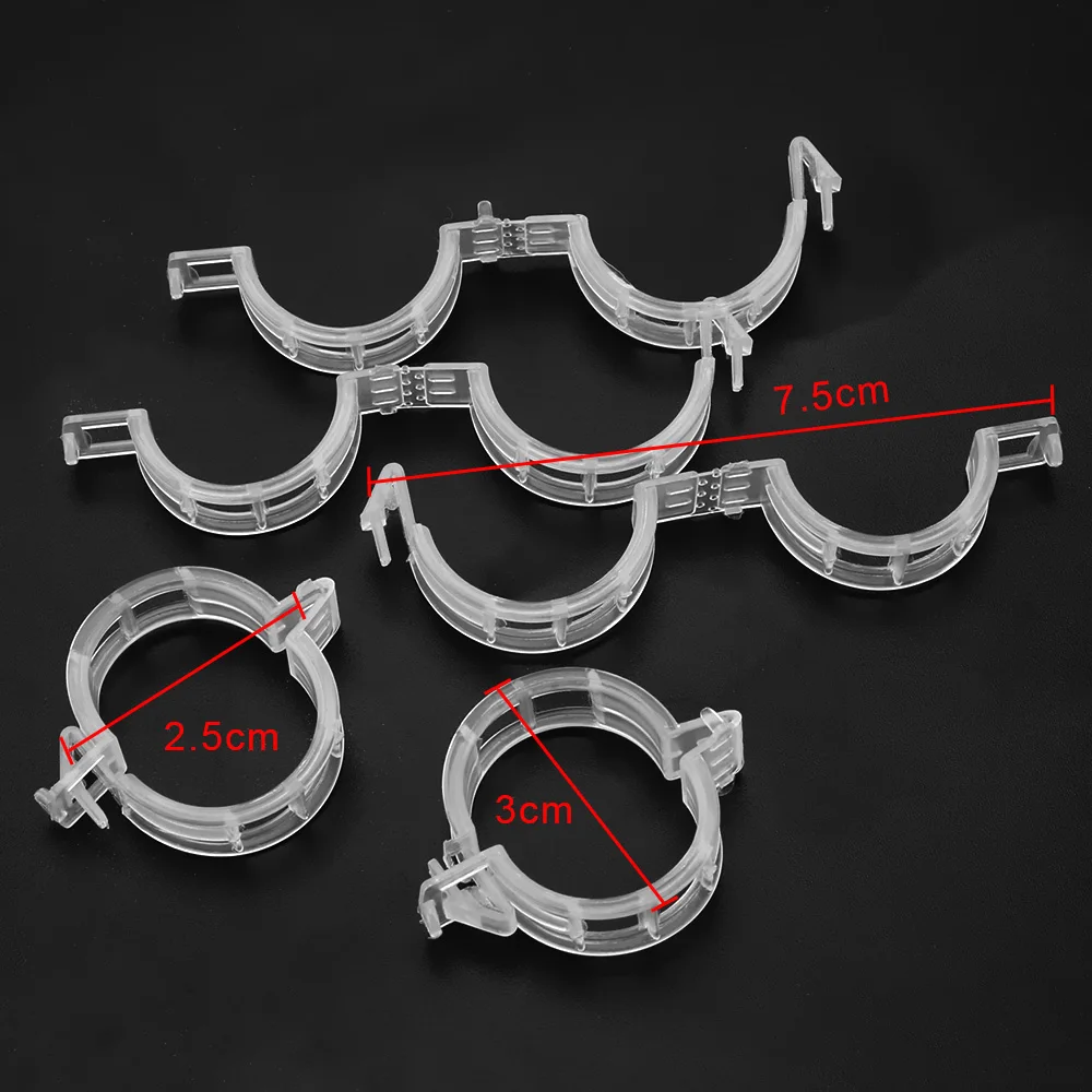 

100pcs Reusable Plastic Plant Support Clips Clamps Garden Greenhouse Vegetables Tomato Clips For Plants Hanging Vine Garden Tool