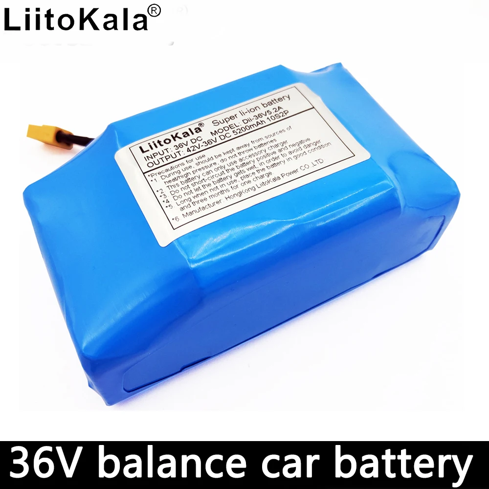 Литиевая батарея Liitokala 36 В 5200 Ач 10s2p аккумулятор мАч фотоаккумулятор 42 в