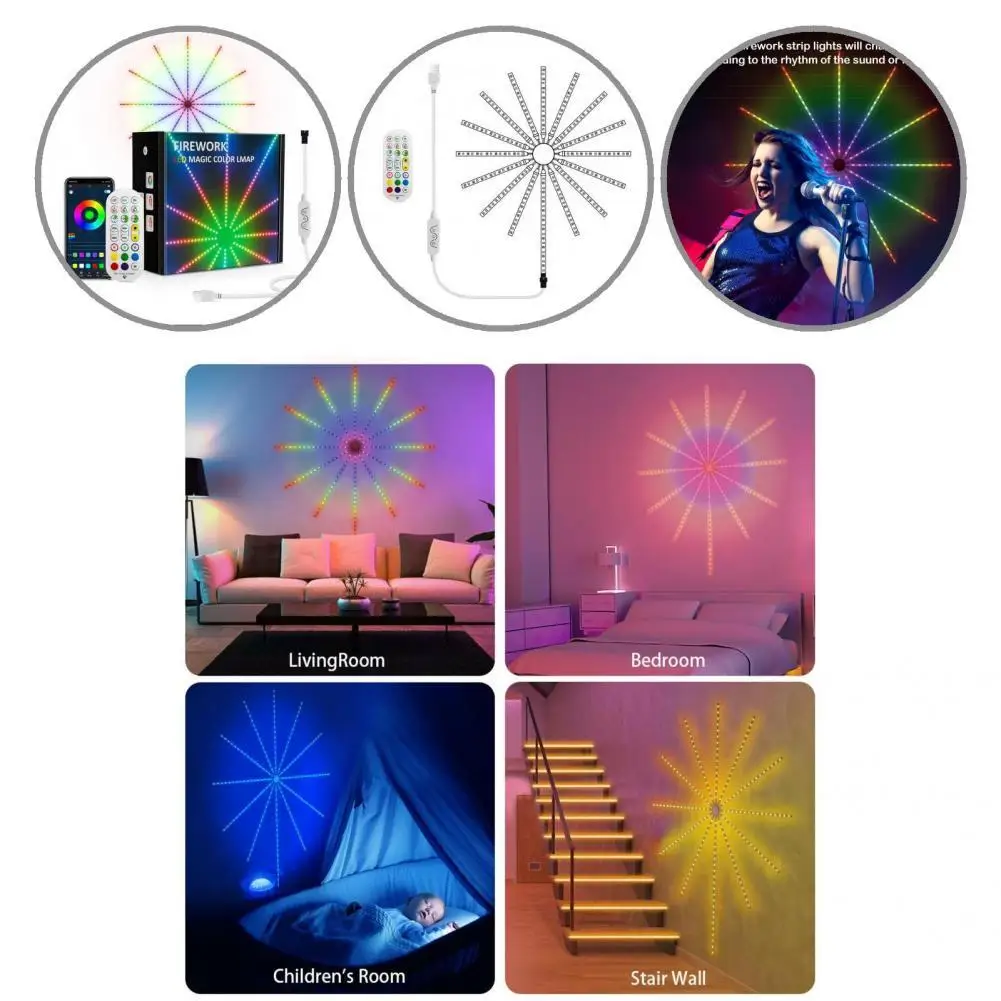 

Lightweight Reliable APP/Remote Control Fairy Lamp Strip Adhesive Light Strip Durable for Home Decor