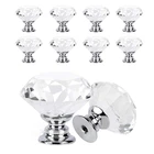 30 мм Алмазная форма дизайн хрустальные стеклянные ручки шкаф ручки для выдвижных ящиков кухонный шкаф ручки оборудование для обработки мебели