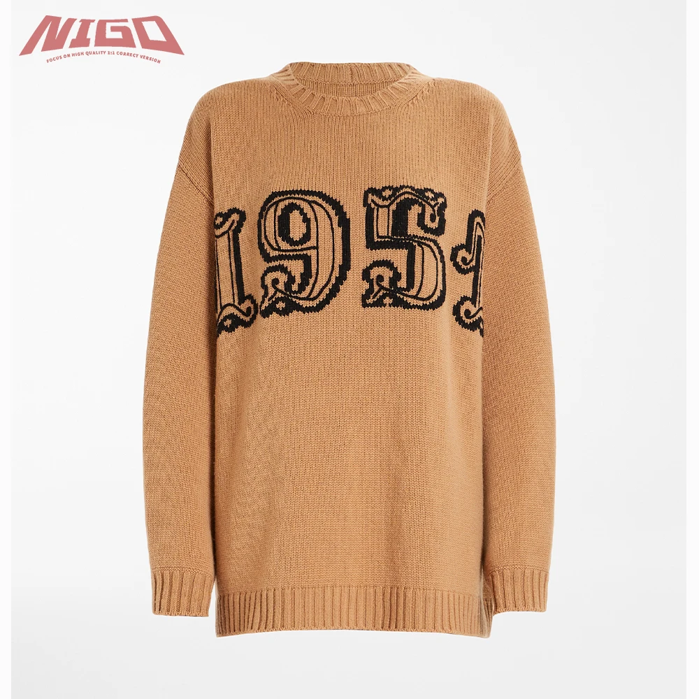 NIGO Ms 21ss Women's Wool And Cashmere Knit Jumper Yarn Knitted Sweater hg#nigo59274