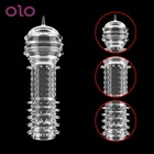 Многоразовый презерватив OLO Экстендер для пениса, стимуляция точки G, Силиконовые Кольца для пениса, интимные игрушки для мужчин