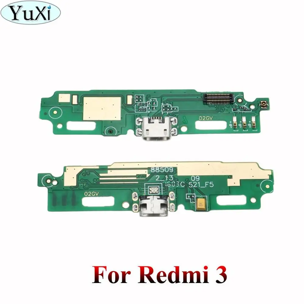 For Redmi 3 YuXi usb зарядка Нижняя плата гибкий кабель соединительные детали для Xiaomi Redmi Note 3/4/Note 3/4 Pro/4A/5A/4X/2A/3 S микрофонный модуль - Цвет: For Redmi 3