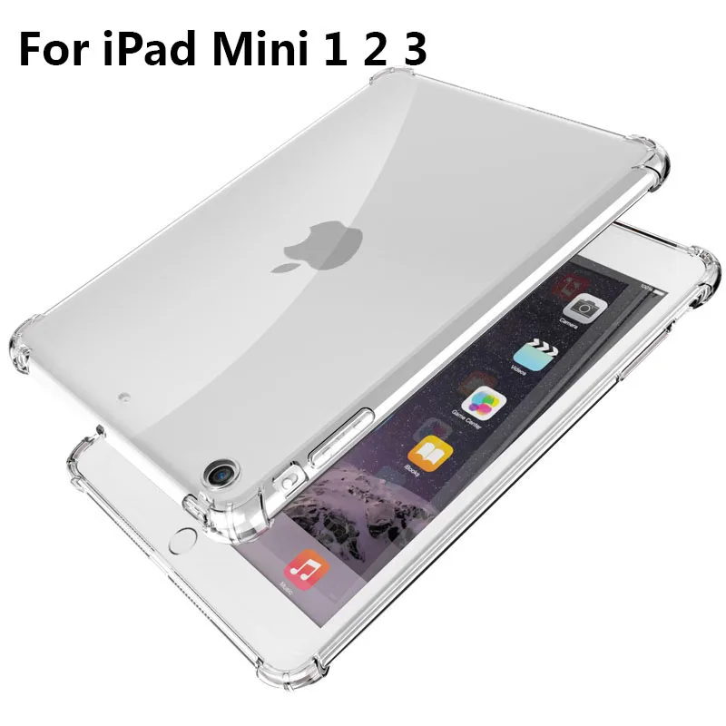 Shockproof Silicon Case For New iPad Air 1 Air 2 Pro 10.5 9.7 Mini 2 3 4 Case Soft Cover for iPad ipad3 Air 2 Pro 10.5 - Цвет: For ipad mini 1 2 3
