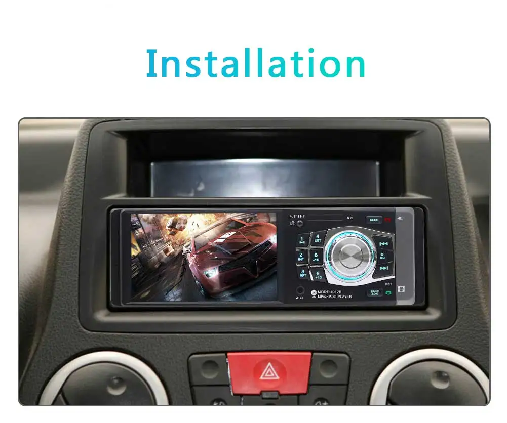 Авторадио 4012B 1 один Din MP3 автомобильный радиоприемник проигрыватель аудио USB AUX FM