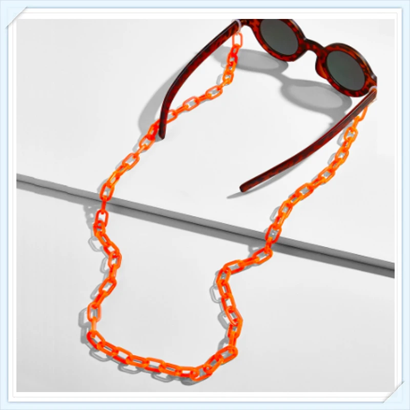 

2020 Eyeglass Chains for Women Wide Acrylic Chains Anti-slip Adjustable Eyewear Cord Holder Neck Strap Reading Glasses Rope