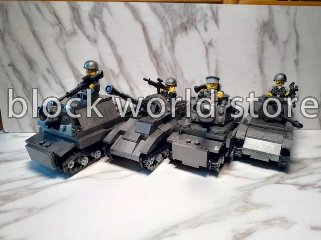 Военный Legoed Creator 4в1 836 шт. модель танка строительный блок детская игрушка мировая