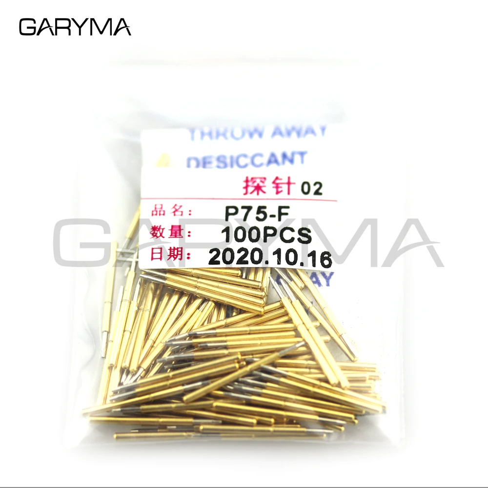 100pcs/lot P75-F1 Dia 0.74mm Spring Test Probes Pogo Pin Length 15.85mm (Stroke Froce:180g) Wholesale | Инструменты