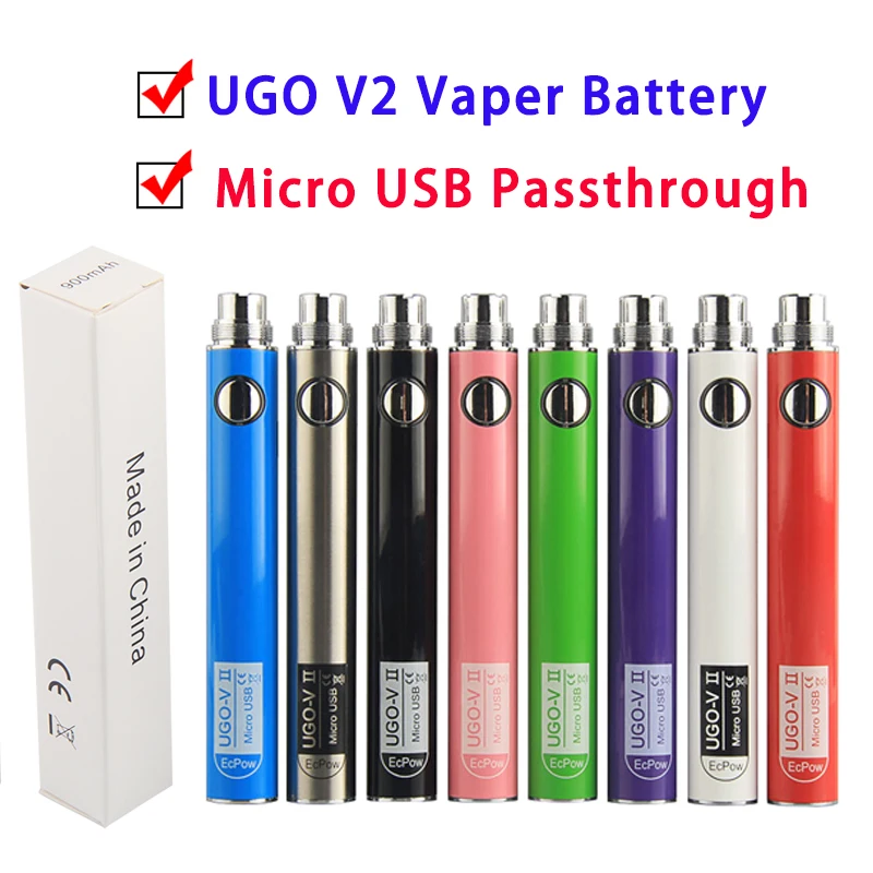 Электронная сигарета UGO V II аккумулятор 650/ 900 мАч Micro USB зарядка электронная