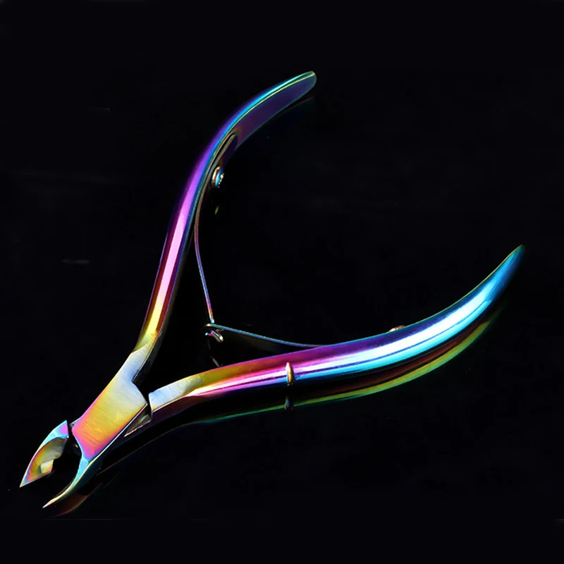 

Nail Cuticle Scissors Stainless Steel Cambered Head Manicure Pedicure Tool Laser Hologram Dead Skin Nipper Clipper Nail Art Tool