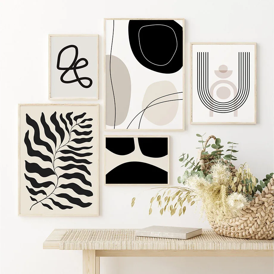 Abstract Line Drawing Geometric Pattern Wall Art Canvas Painting Nordic Posters And Prints Pictures For Living Room Decor | Дом и сад