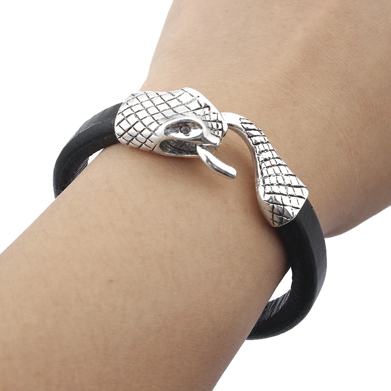 3 комплекта античных коричневых/серебряных змеиных крючков с застежкой для 10x6 мм