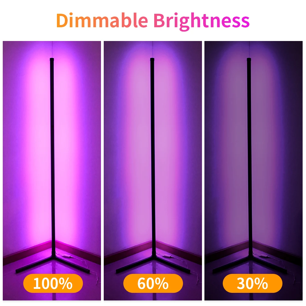 Nordic RGB СВЕТОДИОДНЫЙ торшер угловой напольный светильник красочные Спальня