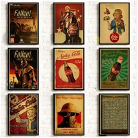 vintage fallout 3 4 game retro poster home bar cafe decor classic wall pictures wall art prints canvas painting abstract posters