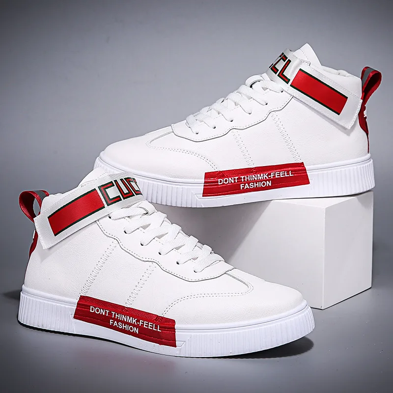 

High-top shoes men's sneakers net celebrity white tide shoes new autumn Korean trend all-match sports casual men's shoes
