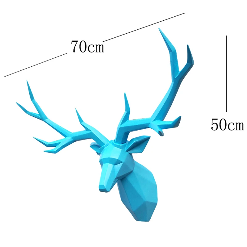

[MGT] Super Big Home Decor Accessories 3D Deer Statue Animal Figurine Wall Decoration Sculpture Ornament Wedding Decorations