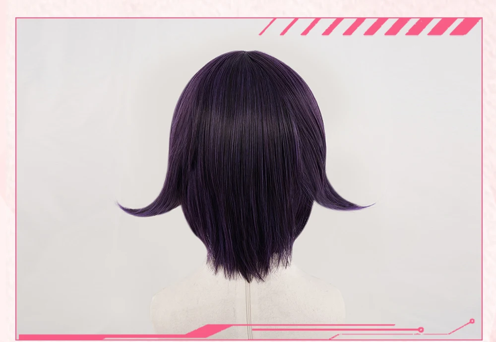 AniHut Ouma Kokichi парик Danganronpa V3 косплей парик Аниме Косплей волосы фиолетовый синтетические термостойкие волосы Ouma Kokichi Косплей