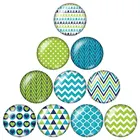 Красивые линии точки волнистые узоры 10 шт. Смешанные 12 мм16 мм18 мм25 мм круглые фото стекло кабошон демонстрация плоская задняя часть изготовление фурнитуры ZB0545