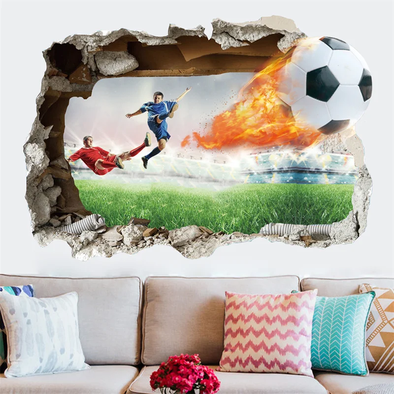 Football Soccer ball wall stickers living room bedroom decals boys decoration |