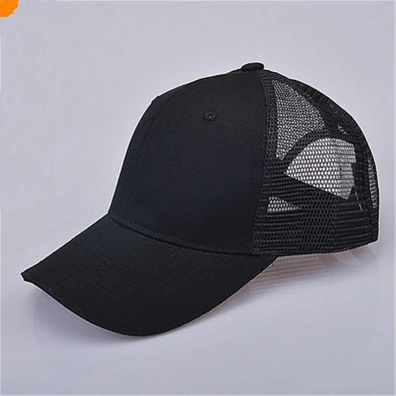 The latest solid color mesh Boss baseball hat male summer sunhat sunscreen outdoor breathable mesh sun hat fishing cap