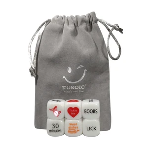 Новый бренд Fundic, 6 шт.лот, набор костей, игрушки для пар, игры для взрослых, влюбленные, Забавные эротические скрапсы, романтические Смешные кости, сумки для костей, игры, ролевые кости