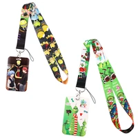 fd0719 anime keychain neckband lanyard usb id card badge holder mobile belt lanyard mobile phone accessories