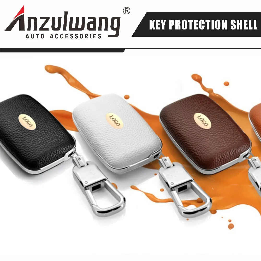 ANZULWANG 2017 новые кожаные чехлы для ключей Land Rover дальномер Aurora Freelander 2 found 4 Jaguar пульт