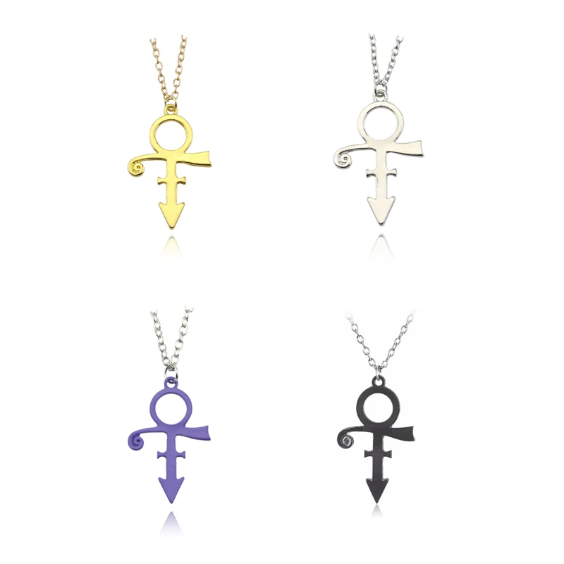 

Prince Rogers Nelson Necklace Pendant Prince RIP Memorial Symbol Love Logo Necklace the Minimalism Singer Necklace 3 Colors