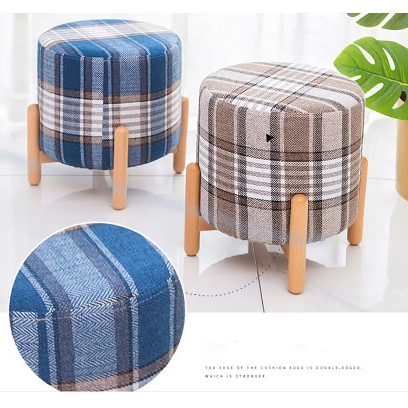 Современная ткань для дивана табуреты круглые стулья Мягкая табуретка ног живой