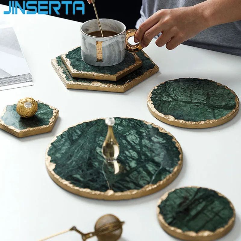 Лоток для хранения мрамора JINSERTA зеленая витрина ювелирных изделий ожерелье