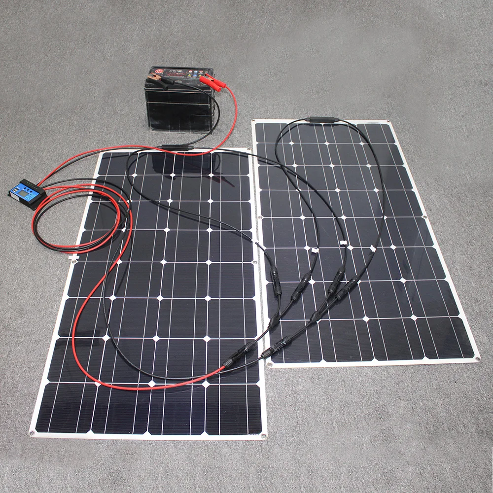 Монокристаллическая Гибкая солнечная энергетическая система 600 Вт 12 В 200 300
