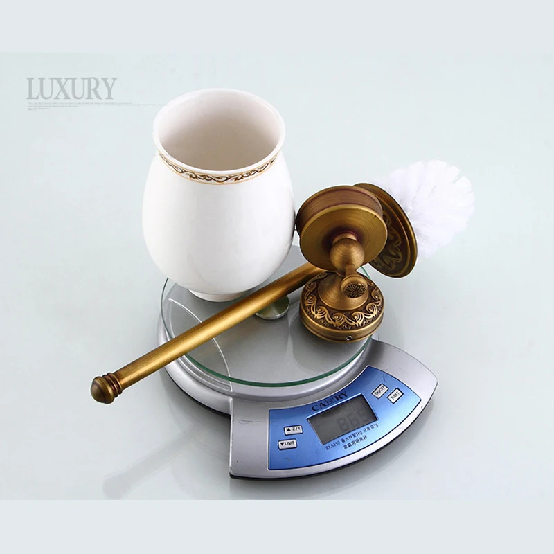 Набор кистей для ванной и туалета настенное крепление Винтажный Золотой