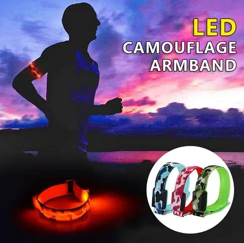 

Outdoor luminous camouflage armband led wristband night warning concert cheer props