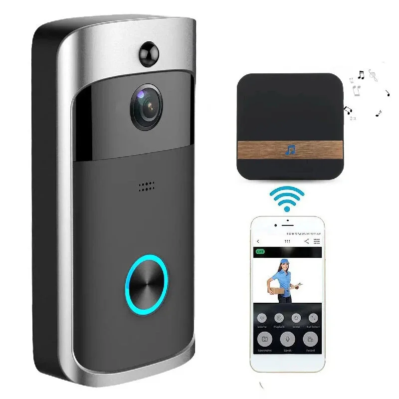 Smart Ring Video Doorbell Camera WIFI Wireless Door Bell Camera With Monitor Video Intercom Doorbell Chime For Home Security