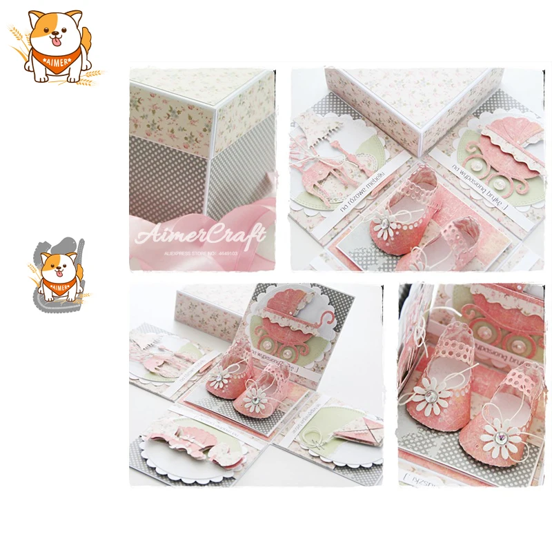 3D детская обувь для мальчиков и девочек трафарет скрапбукинга декоративное