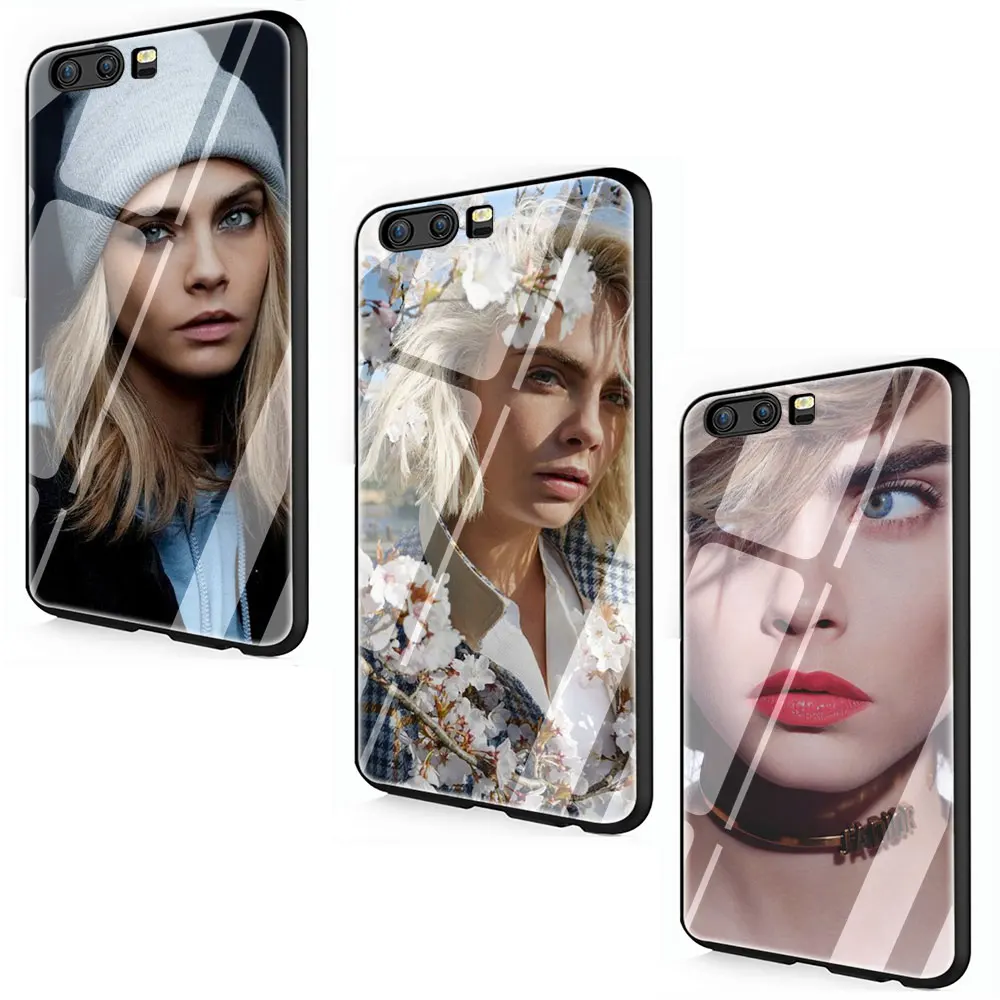 Чехол для телефона Cara Delevingne из закаленного стекла Huawei P10 P20 P30 Y6 Y9 Honor 8X 7A pro 9 10 Lite Mate