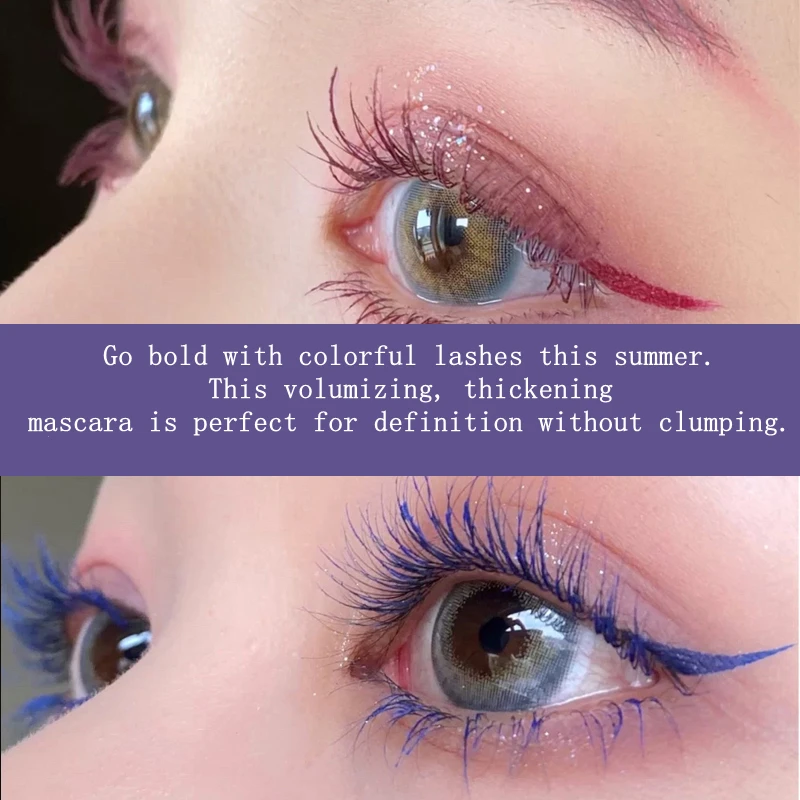 

Color Mascara Waterproof Long-lastingCurling Lengthening MultipleColorCombinationsFreeMakeupLashLift KitGoBoldWithColorfulLashes